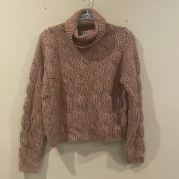 Plus Camel Thick Knit Sweater main image 1